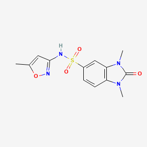 1,3-dimethyl-N-(5-methyl-1,2-oxazol-3-yl)-2-oxo-2,3-dihydro-1H-benzimidazole-5-sulfonamide