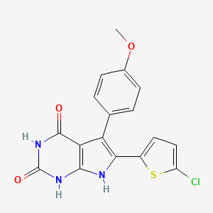 6-(5-chlorothiophen-2-yl)-5-(4-methoxyphenyl)-1H-pyrrolo[2,3-d]pyrimidine-2,4(3H,7H)-dione