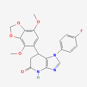 7-(4,7-dimethoxy-1,3-benzodioxol-5-yl)-1-(4-fluorophenyl)-1,4,6,7-tetrahydro-5H-imidazo[4,5-b]pyridin-5-one