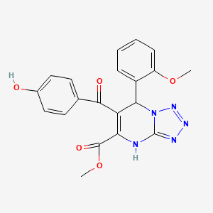 Methyl 6-[(4-hydroxyphenyl)carbonyl]-7-(2-methoxyphenyl)-4,7-dihydrotetrazolo[1,5-a]pyrimidine-5-carboxylate