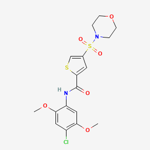 N-(4-chloro-2,5-dimethoxyphenyl)-4-(morpholin-4-ylsulfonyl)thiophene-2-carboxamide