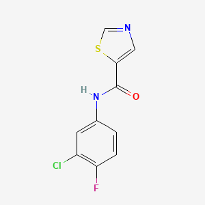 N-(3-chloro-4-fluorophenyl)-1,3-thiazole-5-carboxamide