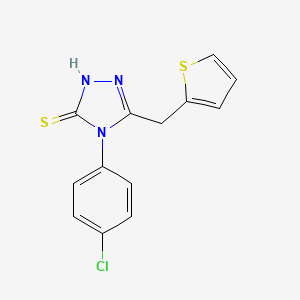 4-(4-chlorophenyl)-5-(thiophen-2-ylmethyl)-4H-1,2,4-triazole-3-thiol