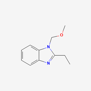 molecular formula C11H14N2O B11056326 2-ethyl-1-(methoxymethyl)-1H-benzimidazole 