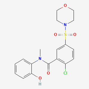 2-chloro-N-(2-hydroxyphenyl)-N-methyl-5-(morpholin-4-ylsulfonyl)benzamide