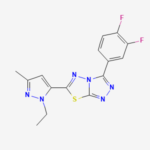 3-(3,4-difluorophenyl)-6-(1-ethyl-3-methyl-1H-pyrazol-5-yl)[1,2,4]triazolo[3,4-b][1,3,4]thiadiazole