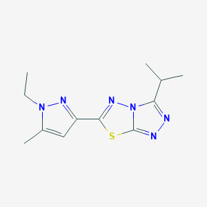 6-(1-ethyl-5-methyl-1H-pyrazol-3-yl)-3-(propan-2-yl)[1,2,4]triazolo[3,4-b][1,3,4]thiadiazole