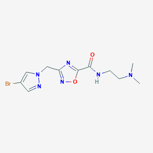 3-[(4-bromo-1H-pyrazol-1-yl)methyl]-N-[2-(dimethylamino)ethyl]-1,2,4-oxadiazole-5-carboxamide