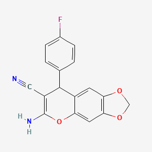 6-amino-8-(4-fluorophenyl)-8H-[1,3]dioxolo[4,5-g]chromene-7-carbonitrile