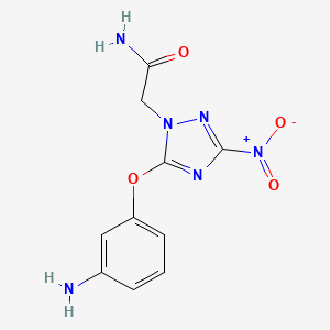 2-[5-(3-aminophenoxy)-3-nitro-1H-1,2,4-triazol-1-yl]acetamide