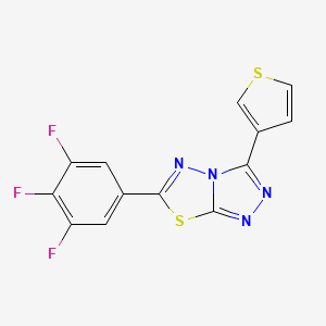 3-(Thiophen-3-yl)-6-(3,4,5-trifluorophenyl)[1,2,4]triazolo[3,4-b][1,3,4]thiadiazole