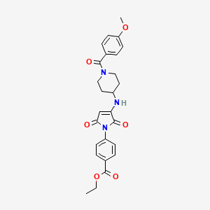 ethyl 4-[3-({1-[(4-methoxyphenyl)carbonyl]piperidin-4-yl}amino)-2,5-dioxo-2,5-dihydro-1H-pyrrol-1-yl]benzoate