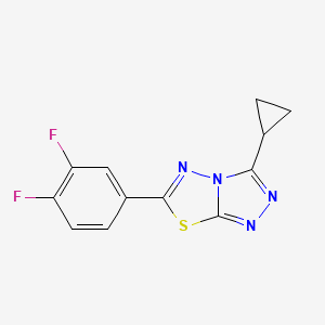 3-Cyclopropyl-6-(3,4-difluorophenyl)[1,2,4]triazolo[3,4-b][1,3,4]thiadiazole