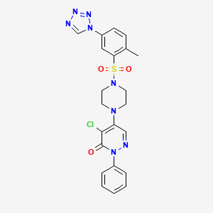 4-chloro-5-(4-{[2-methyl-5-(1H-tetrazol-1-yl)phenyl]sulfonyl}piperazin-1-yl)-2-phenylpyridazin-3(2H)-one