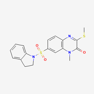 7-(2,3-dihydro-1H-indol-1-ylsulfonyl)-1-methyl-3-(methylsulfanyl)quinoxalin-2(1H)-one