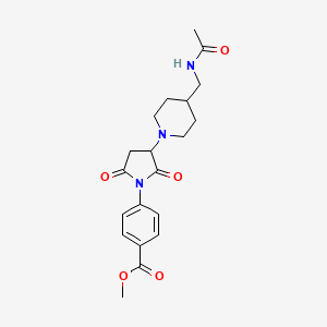 Methyl 4-(3-{4-[(acetylamino)methyl]piperidin-1-yl}-2,5-dioxopyrrolidin-1-yl)benzoate