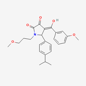 3-Hydroxy-5-(4-isopropylphenyl)-4-(3-methoxybenzoyl)-1-(3-methoxypropyl)-1,5-dihydro-2H-pyrrol-2-one