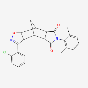 3-(2-chlorophenyl)-6-(2,6-dimethylphenyl)-4a,7a,8,8a-tetrahydro-3aH-4,8-methano[1,2]oxazolo[4,5-f]isoindole-5,7(4H,6H)-dione