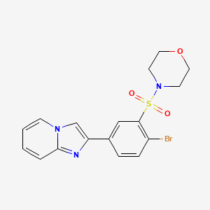 2-Bromo-5-imidazo[1,2-A]pyridin-2-ylphenyl morpholino sulfone