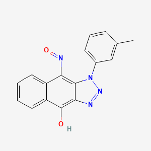 molecular formula C17H12N4O2 B11056607 9-(Hydroxyimino)-1-(3-methylphenyl)naphtho[2,3-d][1,2,3]triazol-4-one 