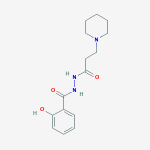 molecular formula C15H21N3O3 B11056614 2-hydroxy-N'-[3-(piperidin-1-yl)propanoyl]benzohydrazide 