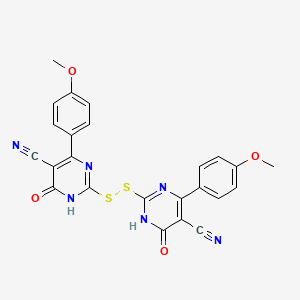 2-{[5-Cyano-4-(4-methoxyphenyl)-6-oxo-1,6-dihydro-2-pyrimidinyl]disulfanyl}-4-(4-methoxyphenyl)-6-oxo-1,6-dihydro-5-pyrimidinecarbonitrile