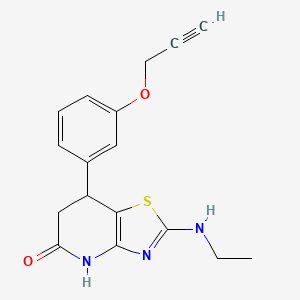 2-(Ethylamino)-7-[3-(prop-2-yn-1-yloxy)phenyl]-4H,6H,7H-[1,3]thiazolo[4,5-b]pyridin-5-one