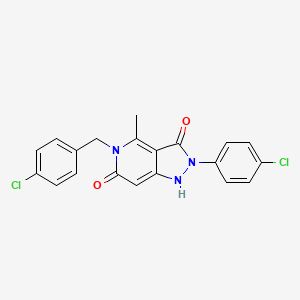 5-(4-chlorobenzyl)-2-(4-chlorophenyl)-4-methyl-1H-pyrazolo[4,3-c]pyridine-3,6(2H,5H)-dione