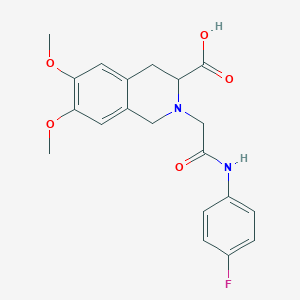 2-{2-[(4-Fluorophenyl)amino]-2-oxoethyl}-6,7-dimethoxy-1,2,3,4-tetrahydroisoquinoline-3-carboxylic acid