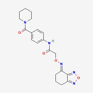 2-{[(4E)-6,7-dihydro-2,1,3-benzoxadiazol-4(5H)-ylideneamino]oxy}-N-[4-(piperidin-1-ylcarbonyl)phenyl]acetamide