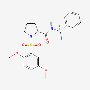 1-[(2,5-dimethoxyphenyl)sulfonyl]-N-(1-phenylethyl)prolinamide