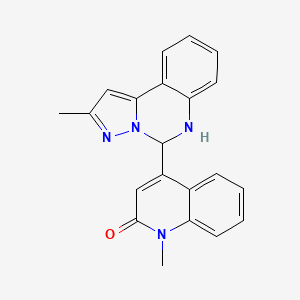 1-methyl-4-(2-methyl-5,6-dihydropyrazolo[1,5-c]quinazolin-5-yl)quinolin-2(1H)-one