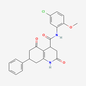 N-(5-chloro-2-methoxyphenyl)-2,5-dioxo-7-phenyl-1,2,3,4,5,6,7,8-octahydroquinoline-4-carboxamide