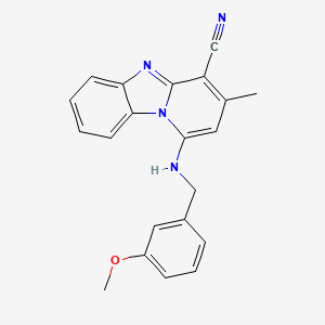 Pyrido[1,2-a][1,3]benzimidazole-4-carbonitrile, 1-[[(3-methoxyphenyl)methyl]amino]-3-methyl-