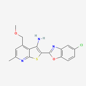 2-(5-Chloro-1,3-benzoxazol-2-yl)-4-(methoxymethyl)-6-methylthieno[2,3-b]pyridin-3-amine