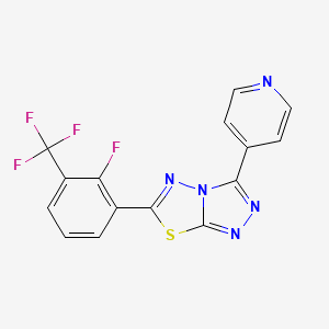 6-[2-Fluoro-3-(trifluoromethyl)phenyl]-3-(pyridin-4-yl)[1,2,4]triazolo[3,4-b][1,3,4]thiadiazole