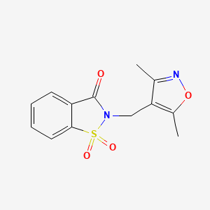 2-[(3,5-dimethyl-1,2-oxazol-4-yl)methyl]-1,2-benzothiazol-3(2H)-one 1,1-dioxide