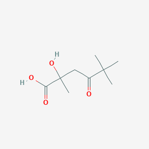 molecular formula C9H16O4 B11056759 2-Hydroxy-2,5,5-trimethyl-4-oxohexanoic acid 