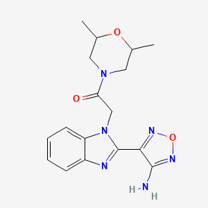 2-[2-(4-amino-1,2,5-oxadiazol-3-yl)-1H-benzimidazol-1-yl]-1-(2,6-dimethylmorpholin-4-yl)ethanone