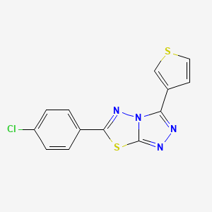 6-(4-Chlorophenyl)-3-(3-thienyl)[1,2,4]triazolo[3,4-B][1,3,4]thiadiazole