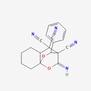 2-imino-10-phenyltetrahydro-8a,3-(epoxymethano)chromene-3,4,4(2H,4aH)-tricarbonitrile