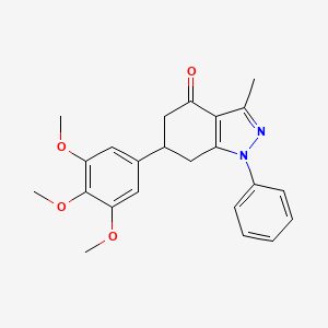 3-methyl-1-phenyl-6-(3,4,5-trimethoxyphenyl)-1,5,6,7-tetrahydro-4H-indazol-4-one