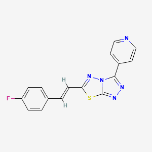 6-[(E)-2-(4-fluorophenyl)ethenyl]-3-(pyridin-4-yl)[1,2,4]triazolo[3,4-b][1,3,4]thiadiazole