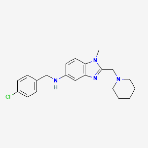 N-(4-chlorobenzyl)-1-methyl-2-(piperidin-1-ylmethyl)-1H-benzimidazol-5-amine