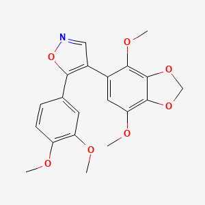 4-(4,7-Dimethoxy-1,3-benzodioxol-5-yl)-5-(3,4-dimethoxyphenyl)-1,2-oxazole