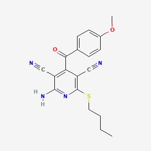 2-Amino-6-(butylsulfanyl)-4-(4-methoxybenzoyl)-3,5-pyridinedicarbonitrile