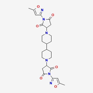 3,3'-(4,4'-Bipiperidine-1,1'-diyl)bis[1-(5-methyl-1,2-oxazol-3-yl)pyrrolidine-2,5-dione]