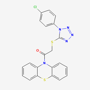 2-{[1-(4-chlorophenyl)-1H-tetrazol-5-yl]sulfanyl}-1-(10H-phenothiazin-10-yl)ethanone