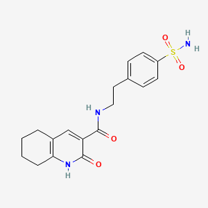 molecular formula C18H21N3O4S B11056911 2-oxo-N-[2-(4-sulfamoylphenyl)ethyl]-1,2,5,6,7,8-hexahydroquinoline-3-carboxamide 