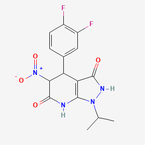 4-(3,4-difluorophenyl)-5-nitro-1-(propan-2-yl)-4,7-dihydro-1H-pyrazolo[3,4-b]pyridine-3,6(2H,5H)-dione